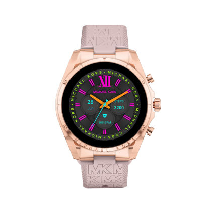 Picture of Michael Kors Gen 6 Bradshaw Rose Gold-Tone Stainless Steel Smartwatch Powered with Wear OS by Google with Speaker, Heart Rate, GPS, NFC, and Smartphone Notifications (Model: MKT5150V)