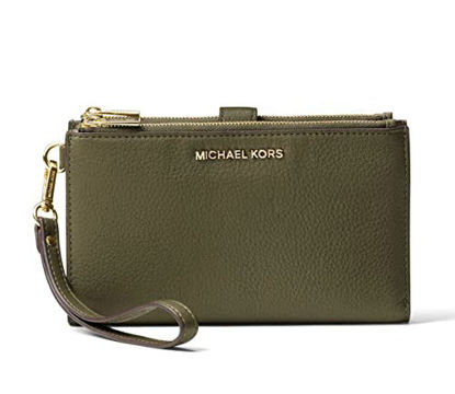 Picture of Michael Kors Double Zip Wristlet Olive One Size