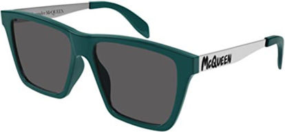 Picture of Sunglasses Alexander McQueen AM 0352 S- 004 Green/Grey Silver