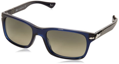 Picture of Persol PO3048S Rectangular Sunglasses, Cobalto/Grey Gradient, 58 mm