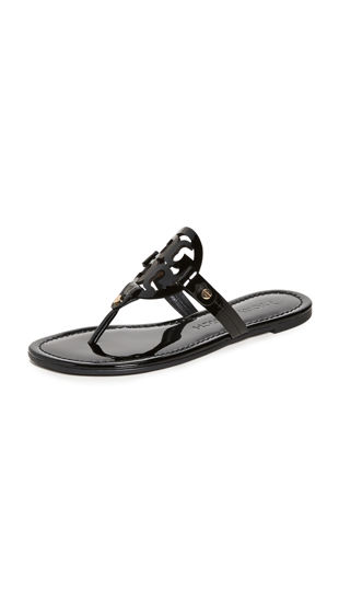 Tory burch black thong sandals clearance