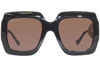 Picture of Gucci Women's Oversized Square Sunglasses, Shiny Black, One Size