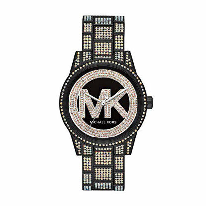 Picture of Michael Kors Women's Ritz Quartz Watch with Stainless Steel Strap, Black, 20 (Model: MK6733)