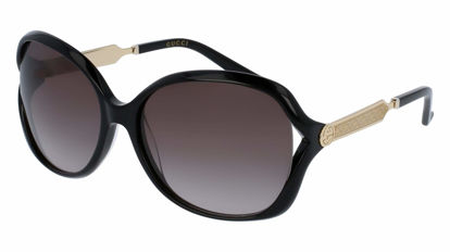 Picture of Gucci Women 0076S 60 Black/Grey Sunglasses 60mm