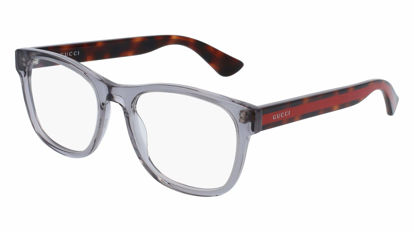 Picture of Gucci 0004O 004 Transparent Light Grey Plastic Square Eyeglasses 53mm