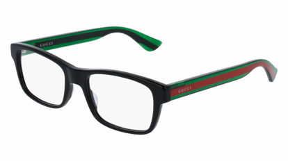 Picture of Gucci GG0006O Optical Frame 002 Black Green Transparent 53 mm