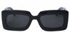 Picture of Gucci Women's Matelasse 90s Rectangular Sunglasses, Black Black Grey, One Size