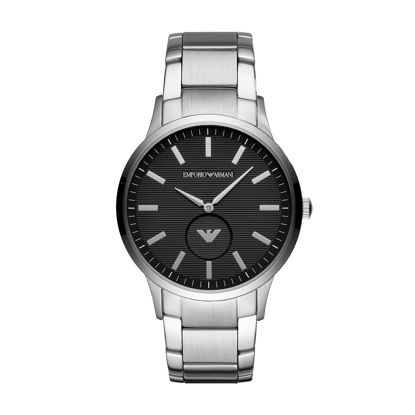 Picture of Emporio Armani Men's Dress Stainless Steel Quartz Watch with Stainless-Steel Strap, Silver, 22 (Model: AR11118)