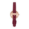 Picture of Emporio Armani Women's Two-Hand Burgundy Leather Watch (Model: AR11417), Dark Reded