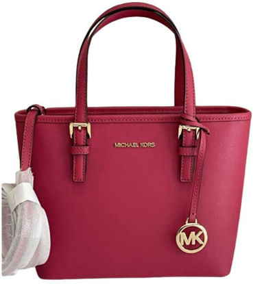 Picture of Michael Kors XS Carry All Jet Set Travel Womens Tote (Carmine)