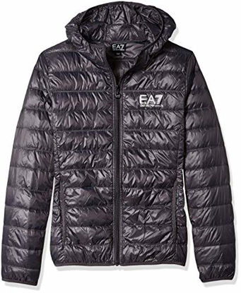 Picture of Emporio Armani EA7 Men's Train Core Hooded Down Jacket, Anthracite, Large