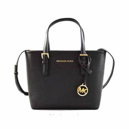 Picture of Michael Kors XS Carry All Jet Set Travel Womens Tote (BLACK)