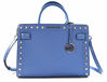 Picture of Michael Kors Women's Rayne Leather Medium East West Satchel Crossbody Bag Purse Handbag (French Blue)