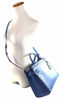 Picture of Michael Kors Women's Rayne Leather Medium East West Satchel Crossbody Bag Purse Handbag (French Blue)
