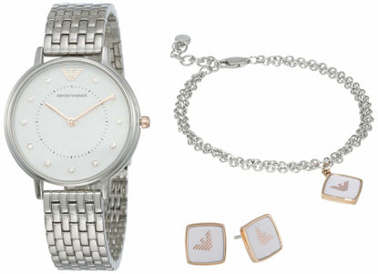 Picture of Emporio Armani Women's Two-Hand Silver-Tone Stainless Steel Watch AR80023