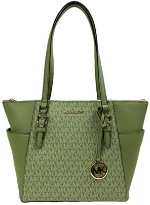 Picture of Michael Kors Charlotte Large Top Zip Tote (Light Sage Multi)
