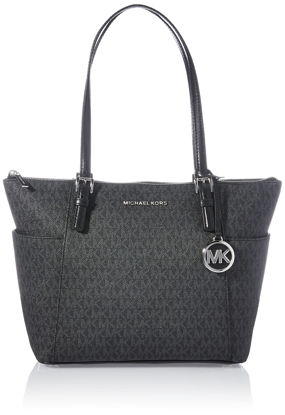 Picture of MICHAEL Michael Kors Jet Set Item East/West Top Zip Tote Black One Size