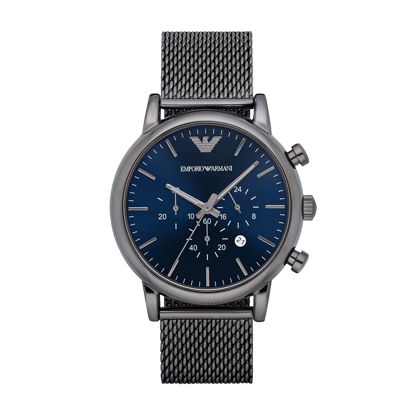 Picture of Emporio Armani Men's Luigi Stainless Steel Analog-Quartz Watch with Stainless-Steel Strap, Grey, 22 (Model: AR1979)
