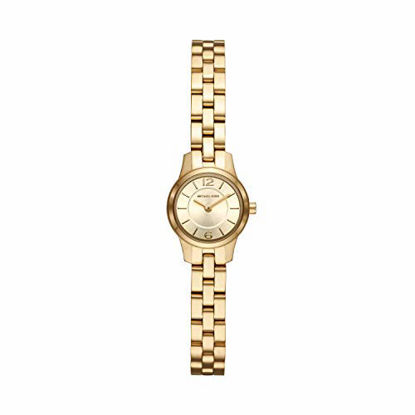 Picture of Michael Kors Women's Runway Stainless Steel Quartz Watch with Stainless-Steel-Plated Strap, Gold, 8 (Model: MK6592)