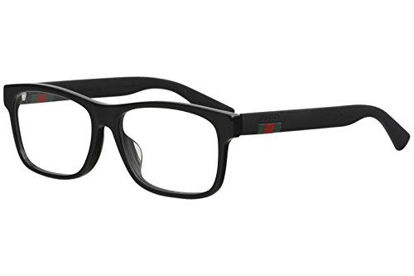 Picture of Gucci GG 0176O 001 Black Plastic Rectangle Eyeglasses 56mm