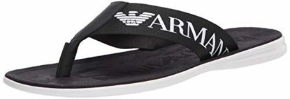 Picture of Emporio Armani Men's Logo Flip Flop, Black, 7