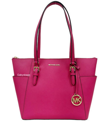 Picture of Michael Kors Charlotte Large Top Zip Tote (Carmine)