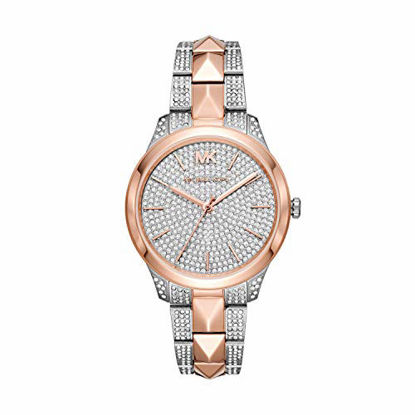 Picture of Michael Kors Women's Runway Mercer Quartz Watch with Stainless Steel Strap, Rose Gold, 18 (Model: MK6716)