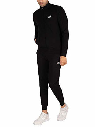 Picture of Emporio Armani EA7 Mens 8NPV51 Full Zip Cotton Tracksuit - Black - X-Large