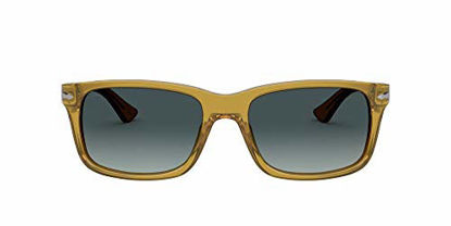 Picture of Persol PO3048S Rectangular Sunglasses, Miele/Azure Gradient Blue, 58 mm