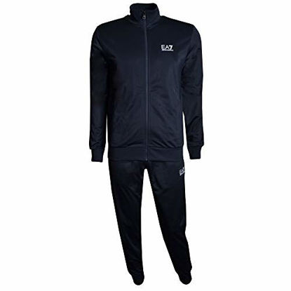 Picture of Emporio Armani EA7 Funnel Neck Zip Navy Polyester Tracksuit S Navy