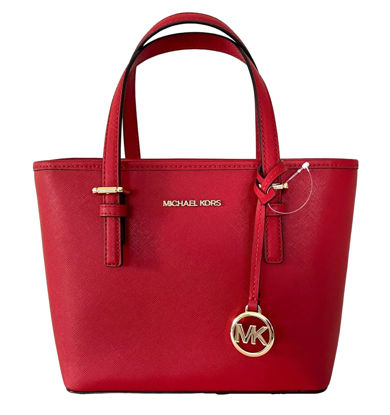 Picture of Michael Kors XS Carry All Jet Set Travel Womens Tote (Flame)