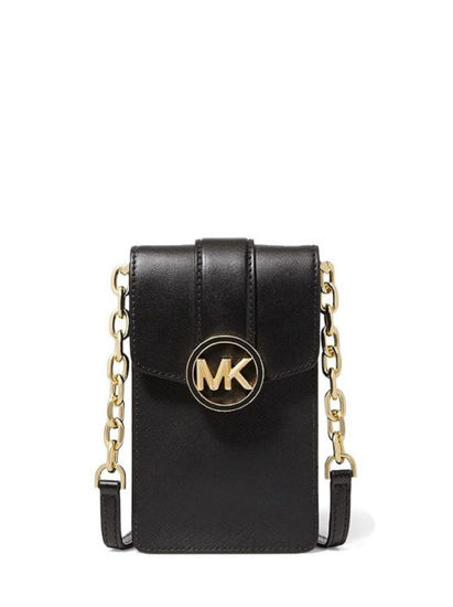 Picture of MICHAEL KORS Carmen Small Logo Smartphone Crossbody Bag (Black)