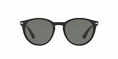 Picture of Persol PO3152S Phantos Sunglasses, Black/Green Polarized, 49 mm