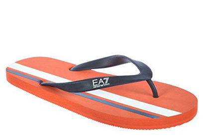 Picture of Emporio Armani EA7 men's rubber flip flops sandals fresbee m orangene US size 10 275541 5P295 08562