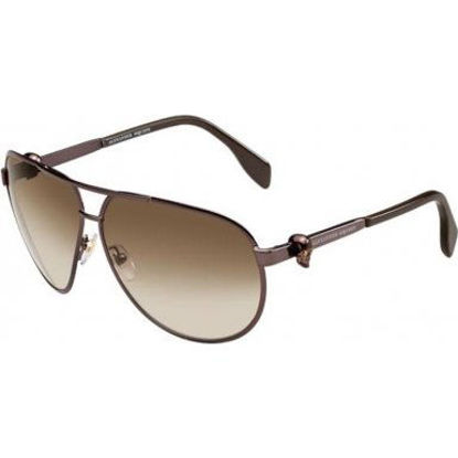 Picture of A. McQueen 4156/S Sunglasses-0TER Shiny Brown (SH Brown Gradient Lens)-65mm