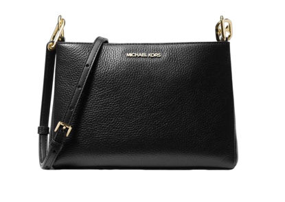 GetUSCart- Michael Kors Emmy Saffiano Leather Medium Crossbody Bag in Pale  Gold