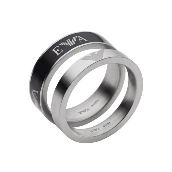 Armani Men\'s (Model: Steel Emporio Silver Ring Stainless GetUSCart- EGS2846040),