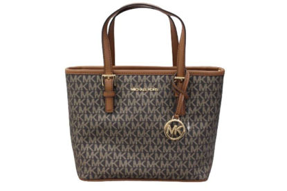 Picture of Michael Kors XS Carry All Jet Set Travel Womens Tote (Brown Gold)
