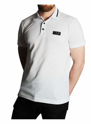 Picture of EA7 Cotton 2 Polo Shirt Large White