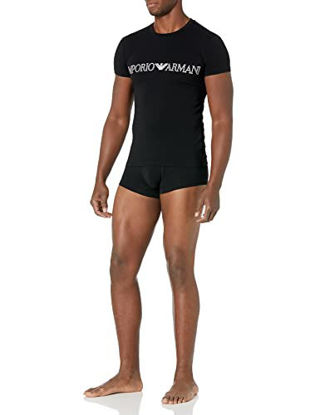 Picture of Emporio Armani Men's Megalogo T-Shirt & Trunk Set, Black, Medium