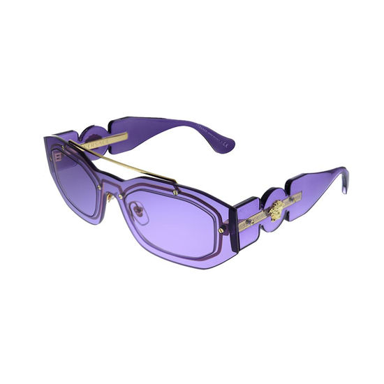 Buy VERSACE Vintage Sunglasses Rare Oval Wrap Mask Acid Purple Frame Gold  Medusa Genuine Gianni 418/P Croc Leather Wrapped Arms Rihanna New NOS  Online in India - Etsy