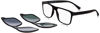 Picture of Emporio Armani Men's Round Fashion Sunglasses, Matte Black/Clear 1, One Size