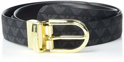 Picture of Emporio Armani Women's Belt with All Over Eagle Detail, black/black/black, 95
