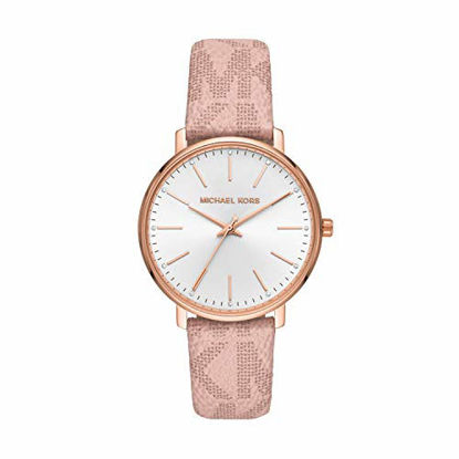 Picture of Michael Kors Women's Pyper Stainless Steel Quartz Watch with Plastic Strap, Pink, 17 (Model: MK2859)
