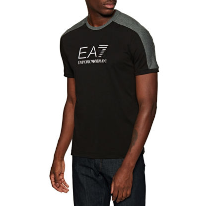 Picture of EA7 Emporio Armani Athletic Colour Block T-Shirt - Black -XL