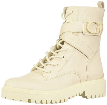 Picture of GUESS Women's Orana Combat Boot, Ivory, 7.5