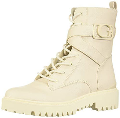 Picture of GUESS Women's ORANA Combat Boot, Ivory, 11
