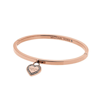 Picture of Michael Kors Women's Logo Rose Gold-Tone Bangle Bracelet (Model: MKJ5039791)
