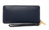 Picture of Michael Kors Jet Set Travel Continental Leather Wallet/Wristlet Navy Gold