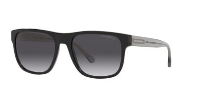 Picture of Emporio Armani Men's Round Fashion Sunglasses, Black/Gradient Grey, One Size